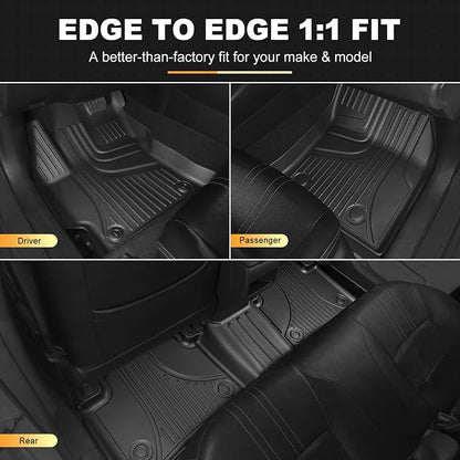 AOMSAZTO Floor Mats Compatible with Toyota Corolla Sedan 2014-2019, Heavy Duty TPE All Weather Automotive Floor Mats, 1st & 2nd Row Full Set Floor Liners, Anti Skid Car Mats(not fit for Hatchback) | Custom Fit Floor Liners All-weather Protection Waterp... - Image 2