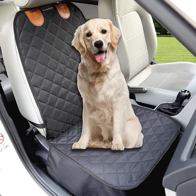 Car Front Seat Covers for Dogs Scratch-Proof Pet Car Seat Cover Non-Slip Large Car Seat Protector for Dogs Bucket Seat Cover by PawJamboree