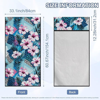 Hawaiian Hibiscus Car Seat Cover Towel with Storage Bag Hibiscus Flowers Auto Interior Seat Protector for Front Seat Only Driver Seat Cushion Towel Cover for Yoga Swimming Hiking After Gym - Image 7