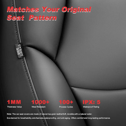 TTX LIGHTING Custom Fit for Toyota RAV4 Seat Covers 2019-2026 5-Seats | Original Seat Pattern | Full Coverage | Easy Install | Waterproof | Faux Leather | Shield Your Car Seats | All Season - Image 7