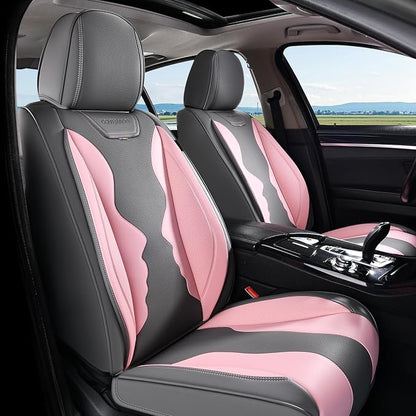 Coverado Car Seat Covers, Front Covers for Cars, Car Seat Cover Front Seats, Automotive Seat Cover, Waterproof, Leather Car Seat Cushion, Universal Interior Seat Protectors for Most Cars by COVERADOAUTO