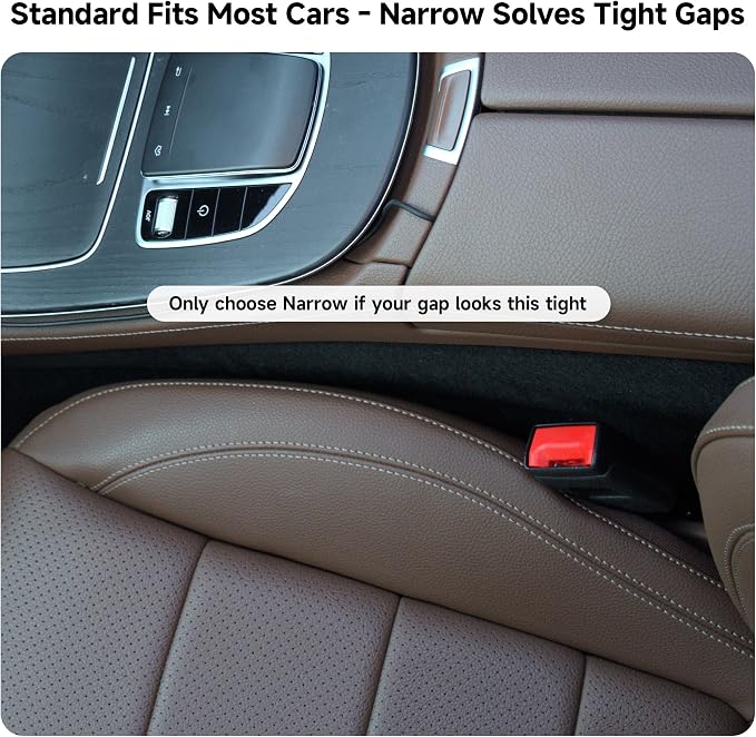 Givifive Car Seat Gap Filler Organizer 2Pack Soft Foam 3IN1 Multifunctional | Seat Side Gap Filler Strip with Slot & Hook Universal Fit Car SUV Truck Fill The Gap Between Seat & Console (Narrow Red) - Image 4