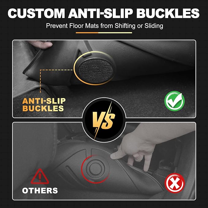 AOMSAZTO Floor Mats for Toyota RAV4 2019-2025 (Not for Hybrid or 2026) | Custom Fit All-weather Protection Easy to Clean Waterproof Odorless Heavy Duty Black - Image 6