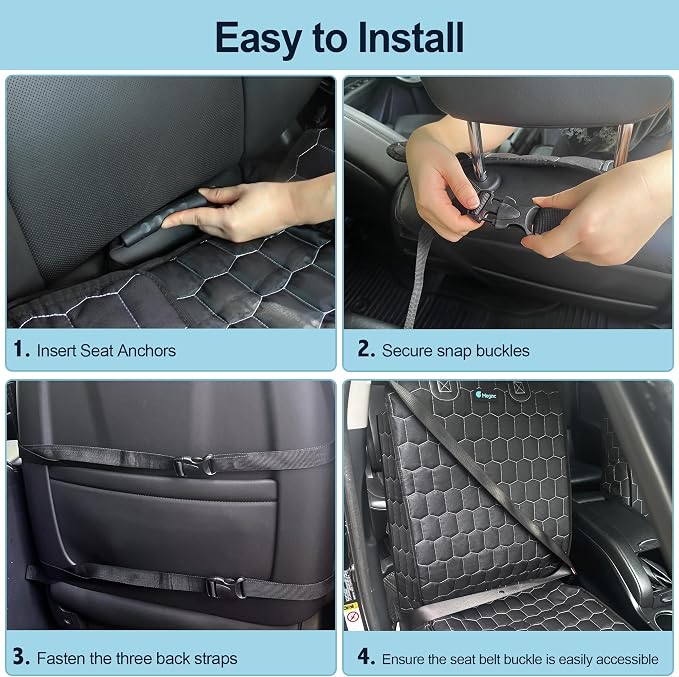 Meginc 2-Pack Front Seat Covers for Dogs, Waterproof Car Seat Protectors | 600D Oxford dog car seat covers with side flaps; non-slip, scratch-resistant captain chair covers for cars, SUVs and trucks - Image 7