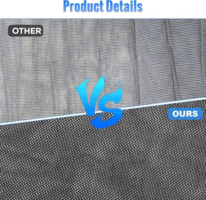 Car Window Screen Sun Shades Compatible with Toyota RAV4 2019-2025 | 2-in-1 Car Window Screen & Sun Shades Cover, Breathable Mesh Sunshade Privacy Protector for Camping, Sleeping & Rest - Image 9