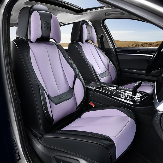 Coverado Car Seat Covers, Seat Covers for Cars, Waterproof Leather Auto Seat Protectors, Leather Car Seat Cushion, Car Interiors Accessories Universal Fit for Most Cars - Image 9