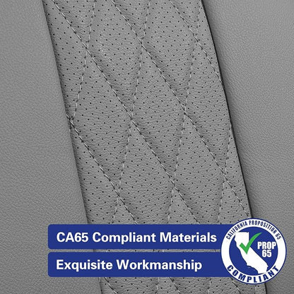 EKR Rav4 Seat Covers Custom Fit for Toyota Rav4 (Hybrid) SE/XSE 2026, Car Seat Cover Full Set for SUV,Factory-Style Upgrade, Easy-Wipe Protection,Faux Leather(Black+Light Gray) - Image 4
