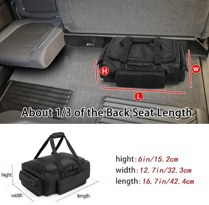 samdew Underseat Storage Bag Fit for SuperCrew Cab, Medium, Bag Only | Truck Under Seat Organizer for Most Full Size Trucks, with 1 Detachable Inner Divider, Anti-Slip Bottom & Multi-pockets - Image 3