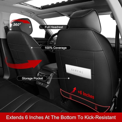 TTX LIGHTING Custom Fit Seat Covers for Subaru Forester 2009-2013 | All-Season Interior Protection with Original Seat Pattern Waterproof Faux Leather Full Set Airbag Compatible - Image 5