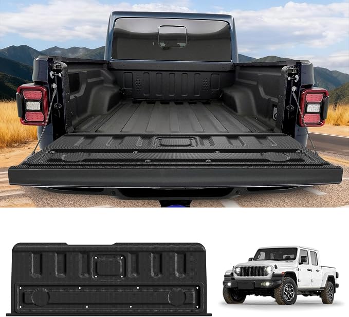LASFIT Tailgate Mat for Jeep Gladiator 2020-2025 2026 | All Weather, TPE, Tailgate Protector Liner, Replacement Accessories, Tailgate Cover by LASFIT