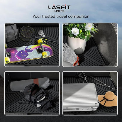 LASFIT Cargo Mats for Nissan Kicks FWD 2026 2025 | (Not Fit AWD & 2025 Kicks Play) All Weather TPE Custom Fit Cargo Trunk Mat & Backrest Mats Accessories, Black - Image 9