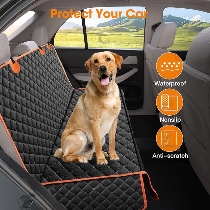 MIXJOY Dog Seat Cover for Back Seat Waterproof Dog Seat Covers for Cars, Car Seat Protector for Dogs, Nonslip Back Seat Cover for Trucks & SUV (Pack of 2) - Image 6