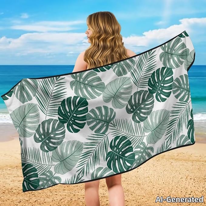 SEANATIVE Seat Cover Towel, Sweat Carseat Protector, Tropical Leaf Car Towel Cushion Cover Perfect for Car Truck SUV Seat, Great for Surfing Yoga Gym Workout - Image 4
