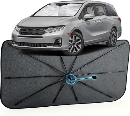 Car Windshield Sun Shade for Honda Odyssey 2018-2026, Foldable Car Sunshade | For Front Window,Car Shades Umbrella with Reflective Coated Fabric, Sun Visor Keep Car Cool&Protects Interior,1:1 Exact Fit by MakeLifeBetter