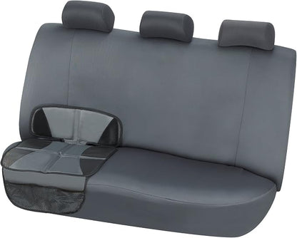 Kaiphy Car Seat Protector - Seat Protection Mat - Thick Padding - Durable, Waterproof Fabric, Leather Reinforced Corners & 3 Pockets for Handy Storage (2 Pack) Gray - Image 7