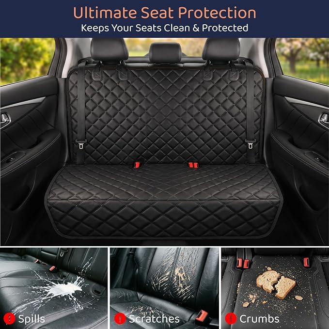 Bench Back Seat Cover for Dogs, Rear Dog Car Seat Covers for SUV & Truck | 100% Waterproof, Easy Install & Clean, Secure Non-Slip Fit, Scratch Protection, Universal Fit, Heavy-Duty Materials - Image 2