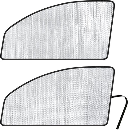 Front Side Sunshade (2PCS) Custom Fit for 2023-2026 Ford F-250 F-350 F-450 | Super Duty Pickup - All Cabs | UV Reflector Sun Protector Privacy Multi-Layer Insulated Blockout Accessories [Made in USA] by YelloPro+Auto