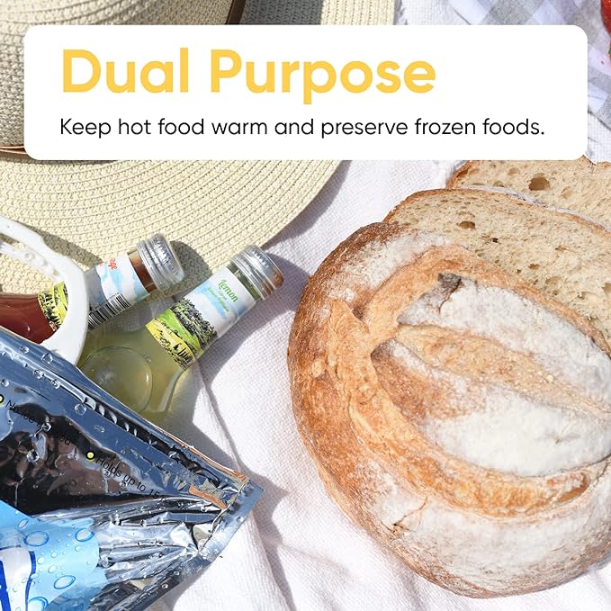 Superio Hot and Cold Insulated Bags for Food Delivery, Grocery Shopping Bags, Food Storage for Hot and Frozen Food for Travel, Disposable Cooler Bag, Reinforced Thermal Lunch Bag (12, 20" x 19") - Image 6