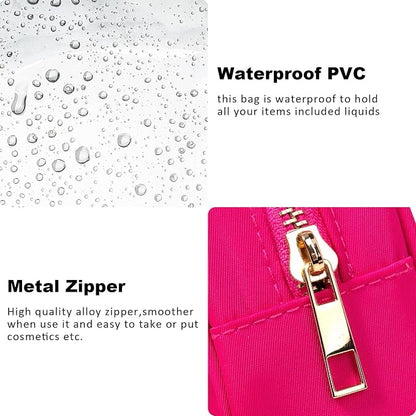 LETGO Small Clear Makeup Bag for Purse Small Cosmetic Bag Travel Size Toiletry Bags Cute Travel Makeup Bag,Coin Purse,Car Asscessories Organizer Storage Travel Essentials for Women Girls(Clear-Rose) - Image 7