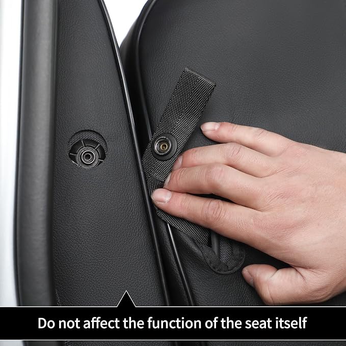 2024 2025 2026 Tacoma Seat Covers Full Set for Toyota Tacoma 4th Gen Double/Crew Cab SR,SR5,TRD Sport,TRD Off-Road,Limited,Fully Covered,Luxury Waterproof Leather Car Seat Protector(Black) - Image 5