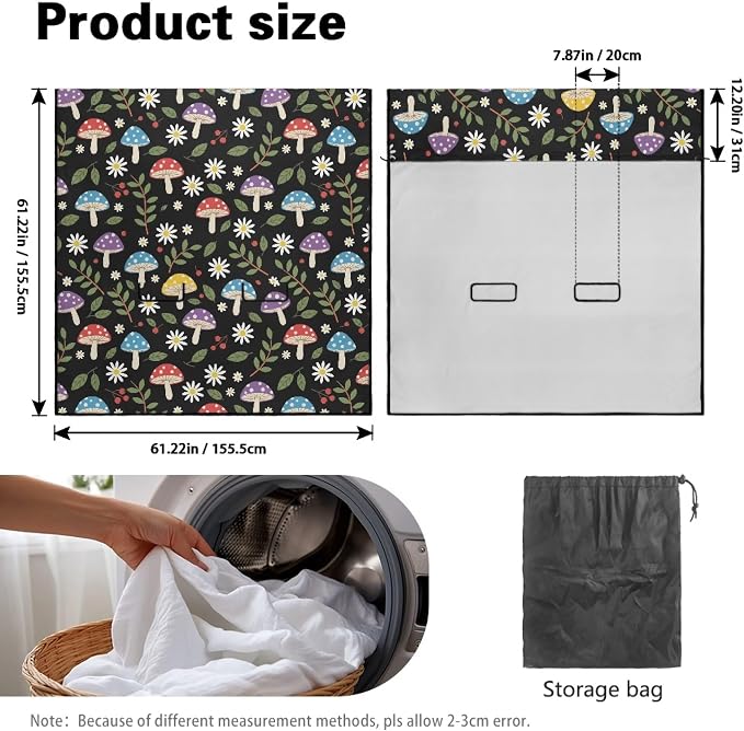 Flower Mushroom Print Rear Bench Towel Seat Covers, Heavy-Duty Back Seat Cover for Dogs, Waterproof Car Seat Cover, Non-Slip Back Seat Protector Fits Cars, SUVs, Trucks - Image 7