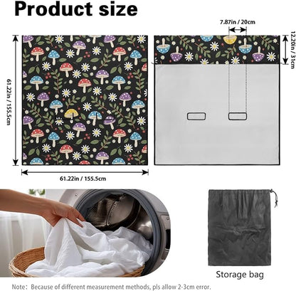Flower Mushroom Print Rear Bench Towel Seat Covers, Heavy-Duty Back Seat Cover for Dogs, Waterproof Car Seat Cover, Non-Slip Back Seat Protector Fits Cars, SUVs, Trucks - Image 7