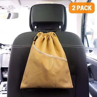 GNEGNI 2PCS Hanging Car Garbage Can - Waterproof Leakproof Trash Bag | Car Trash Can with Durable Leakproof Lining, Keeps Vehicle Clean and Neat - Image 2