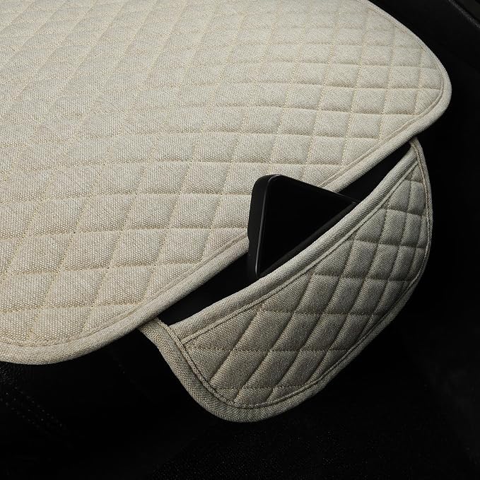 West Llama Linen Car Seat Covers,Bottom Seat Covers for Cars Include 1 Rear Bench Cover Universal Fits 90% Vehicles,SUVs,Cars,Sedans,Beige - Image 7