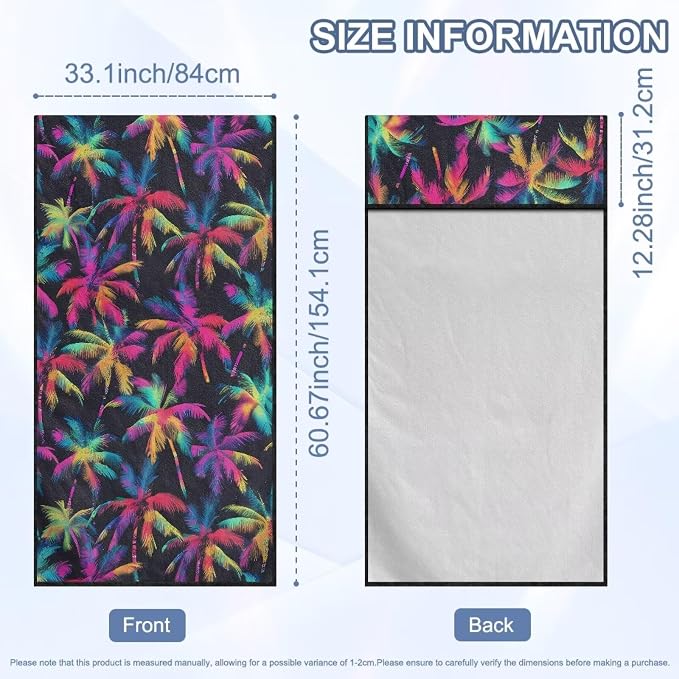 Car Towel Seat Cover Colorful Palm Trees Car Seat Cover Protector 1 Piece Breathable Cars Accessories Comfortable Universal Fit for Car SUV Van - Image 7