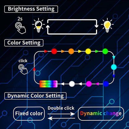 BFXM 2PCS Mini USB Car Light, 5V USB Light for Car, 8 Switchable Colors | Car Lights Interior, USB LED Light, Fit for Car, Laptop Keyboard, Home Office, Plug-and-Play USB Port - Image 5