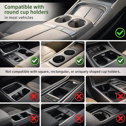 360° Rotating Car Desk Tray for Laptop & Food, Fits Tesla Model Y/3/S | 360° Rotating Car Desk, Premium Leather, Cup Slot, Adjustable for Laptop & Food, Fits Tesla Model Y/3/S & Most Cars - Image 4