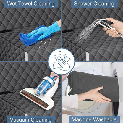 Waterproof Dog Backseat Cover for Cars, Non-Slip Pet Seat Protector,M-Grey - Image 5
