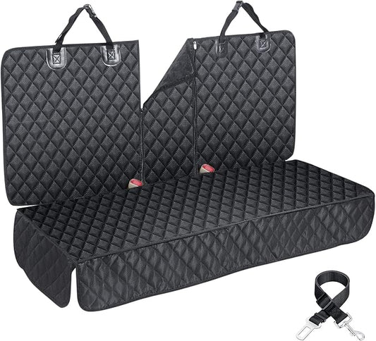 ANOSOSPECIAL Dog Car Seat Cover for Back Seat, Waterproof X Large Rear Seat Protector for Pet Auto SUV Truck (XL, Black) by ANOSOSPECIAL