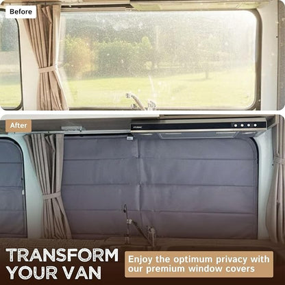 Living in a Bubble Insulated Blackout Mid Right Side Window Cover for Mercedes Sprinter Van Year 2007-2026 170" Length LWB & XLWB, NCV3 & VS30 (Bare Metal Frame) - Image 4