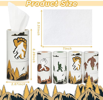 Car Tissue Holder 4 Pack, Bigfoot Tissue Box Cylinder for Car Cup Holder - Image 2