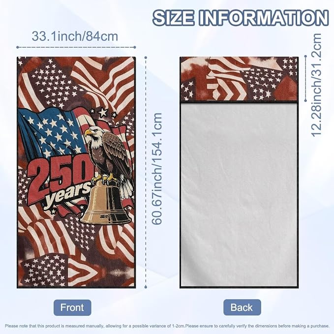 250 Years Car Towel Seat Cover 1 Piece Patriotic Car Seat Cover Protector Breathable Soft Auto Accessories with Storage Bag for Cars SUV Trucks - Image 7