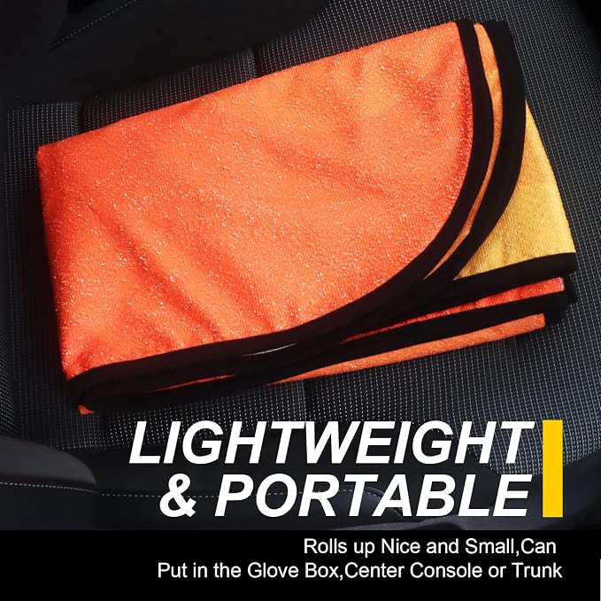 Back Seat Cover for Car Trucks Van SUV Jeep,Waterproof Rear Bench Towel Seat Covers for Dogs and Kids,Automotive Backseat Protector (Orange) - Image 8