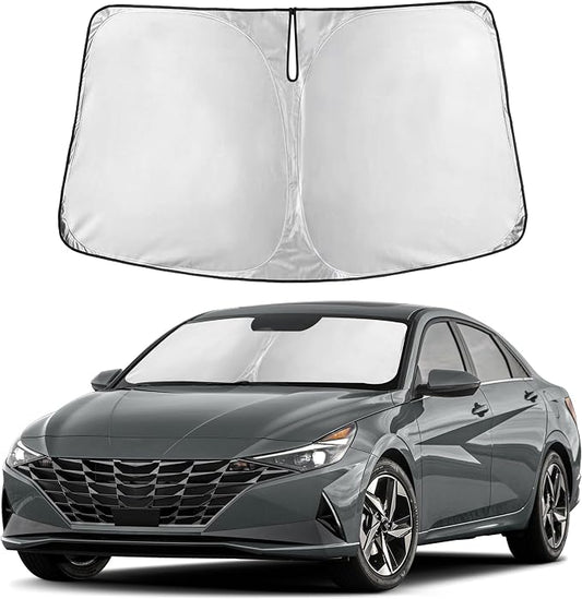 Autovir Windshield Sun Shade Fit for 2021-2024 2025 2026 Hyundai Elantra | Sunshade, Front Car Window Shades Sun Visor, Blocks UV Rays & Heat, Car Accessories by Autovir