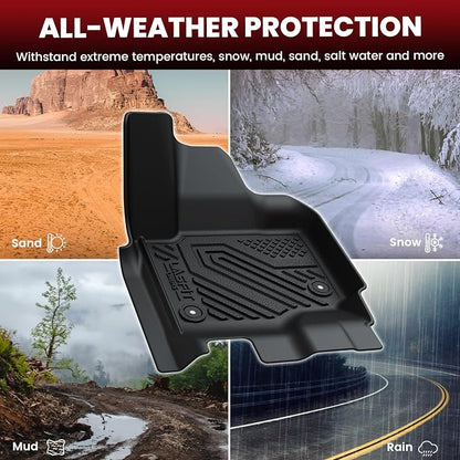 LASFIT Floor Mats for Ford Expedition Max 2025 2026 2027 Fit 8 Seats | Car Liners All Weather TPE Custom Fit for SUV, 1st& 2nd& 3rd, (Only Fit 3rd Row 40/20/40 Split Bench seat) 4pcs - Image 6