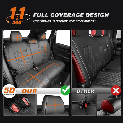 Custom Fit Seat Covers for Honda CRV: 2023 2024 2025 2026 | Front&Rear Full Set Faux Leather Full Coverage Car Seat Cover Waterproof (5 Seats,Gray) - Image 6