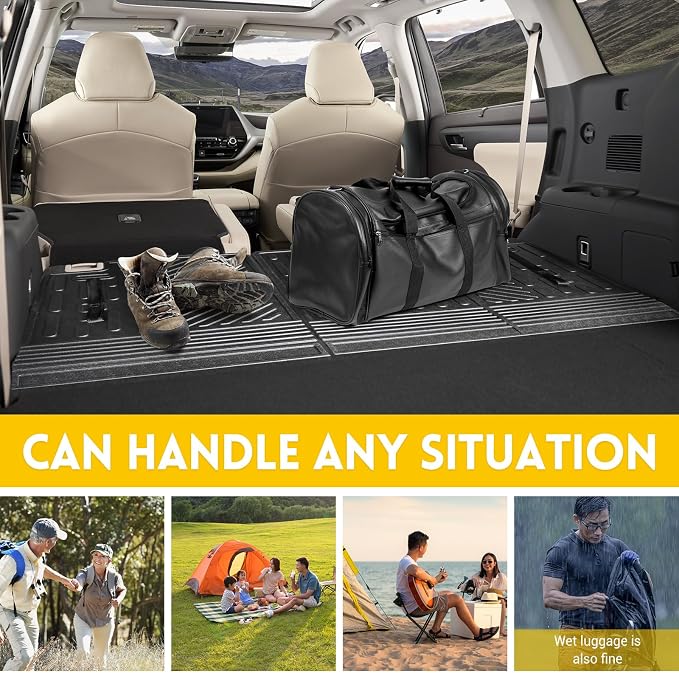 Backrest Mat for 2020-2026 Toyota Highlander/Grand Highlander 3rd Row Cargo Liner All Weather TPE Rear Seat Back Cover Protector for 2020+ Highlander/Grand Highlander 7 Seats Accessories - Image 4