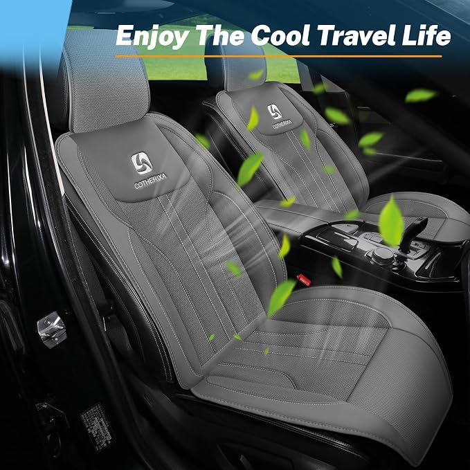 Cooling Car Seat Cushion Front Seat,12V&24V Cooling Seat Cover for Car with 10 Fans,Cooled Seat Cover for Car SUV Truck Universal Fit (Grey) - Image 7