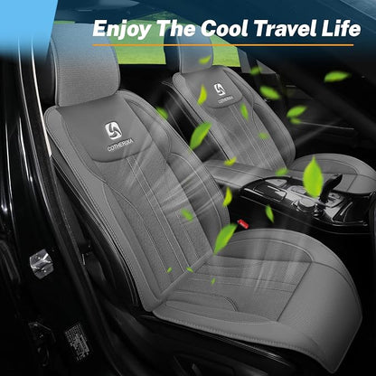 Cooling Car Seat Cushion Front Seat,12V&24V Cooling Seat Cover for Car with 10 Fans,Cooled Seat Cover for Car SUV Truck Universal Fit (Grey) - Image 7