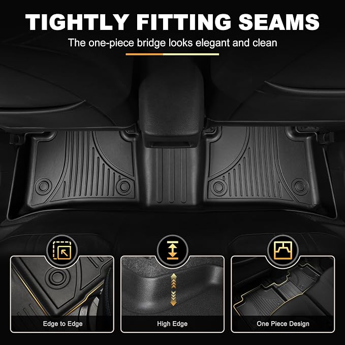 AOMSAZTO Floor Mats for Toyota Prius 2010-2015 (Not for Plug-in, V or C) | Custom Fit Floor Liners & Cargo Liner All-weather Easy to Clean Heavy Duty Waterproof Trunk Mat - Image 5