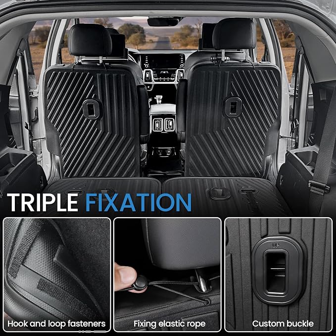 Kick Mats 2nd Row for Kia Sorento 2021-2026 Accessories | for 6 Seats Captain Chair Seat Back Protector, All Weather TPE, Odorless & Scratch Proof, Against Shoe Scuffs, Quick Clean - Image 2