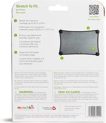 Munchkin® Brica® Magnetic Stretch to Fit™ Sun Shade, Black (Pack of 12) - Image 8