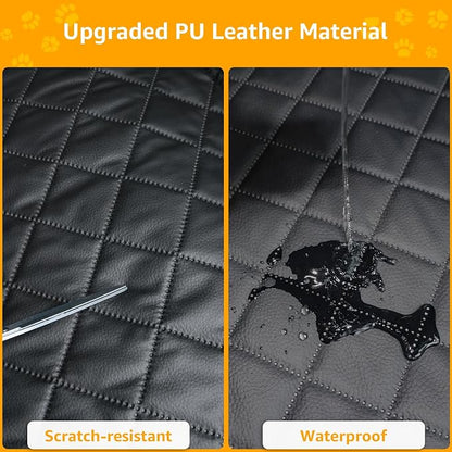 SUV Cargo Liner for Dogs, PU Leather Trunk Cover with Bumper Flap | Waterproof Pet Cargo Cover with Side Flaps, Dog Car Seat Cover with Non-Slip Mat Prevents Scratches, Pet Hair, Mud, and Dirt - Image 5