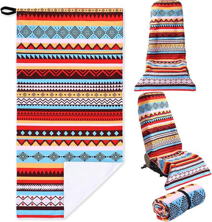 Hahafelt Car Seat Towel Covers Christmas Car Accessories Gifts Athletic Running Towel Performance Microfiber Post Workout Sweat Washable Cover Non Slip for Seat Outdoor Sport(Tribal) by Hahafelt
