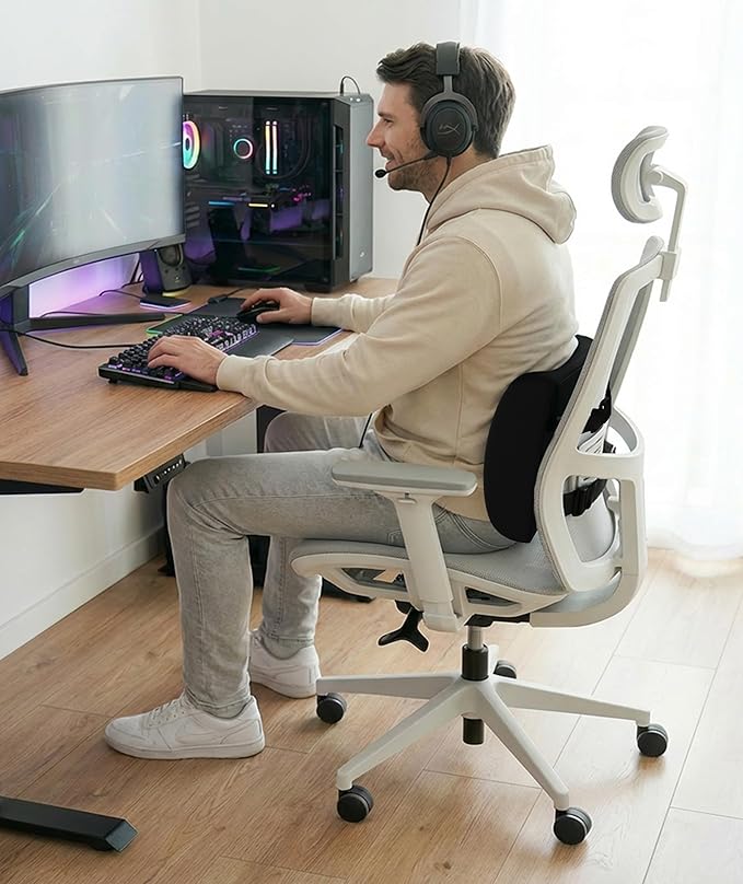 Everlasting Comfort The Original Lumbar Support Pillow for Office Chair - Improves Posture, Promotes Back Pain Relief - Superior Back Support for Gaming and Desk Chairs - Lumbar Pillow for Car, Couch - Image 10