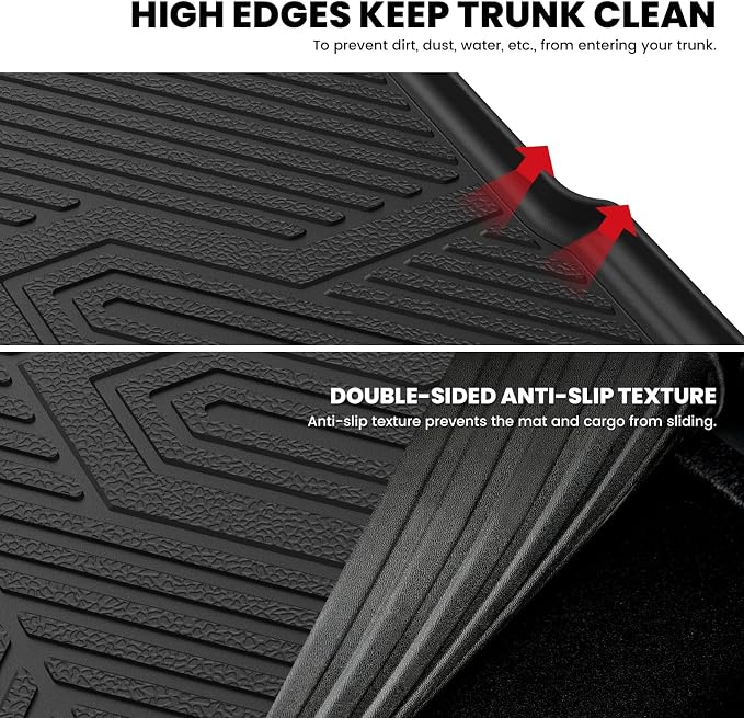 LASFIT Cargo Mat for BMW X3 2025-2026 30 xDrive M50 xDrive | All Weather TPE Custom Fit Cargo Trunk Mat & Backrest Seat Protector Accessories, Black - Image 3